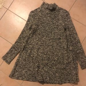 Mock neck sweater dress marked gray